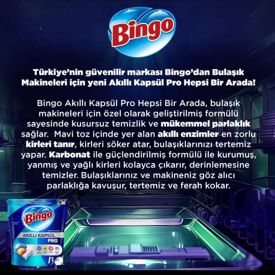 Bingo Akıllı Kapsül Pro Bulaşık Makinesi Tableti 80'li - 4