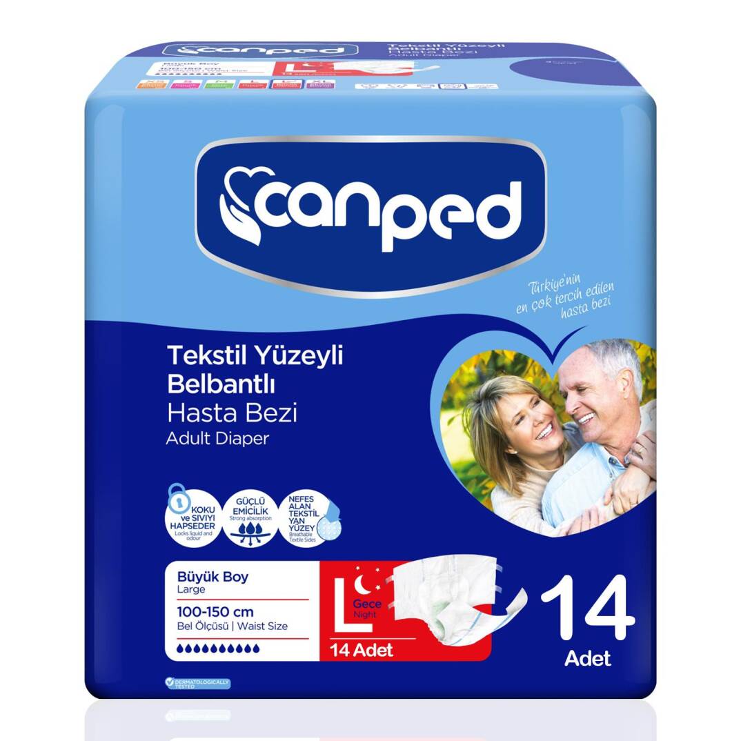 Canped Belbantlı Gece Eko L-Large Beden 14 Adet - 1