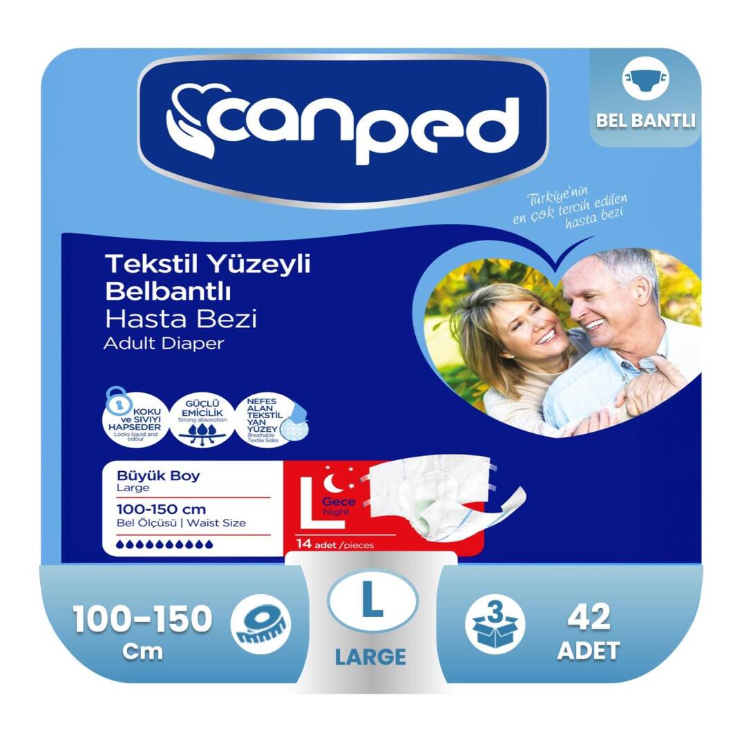 Canped Belbantlı Gece Eko L-Large Beden 42 Adet - 1