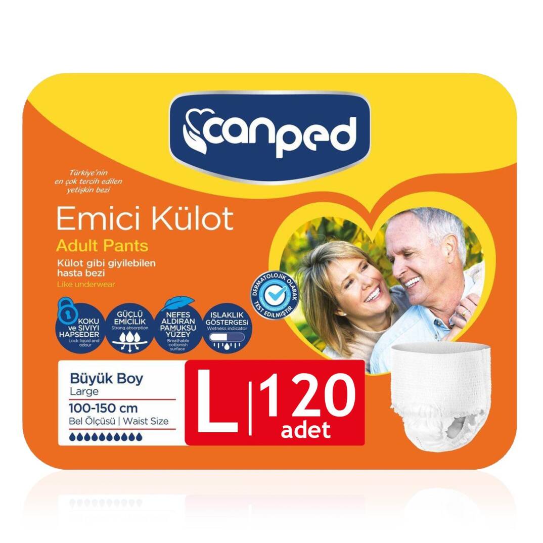 Canped Emici Külot L-Large Beden 120 Adet - 1