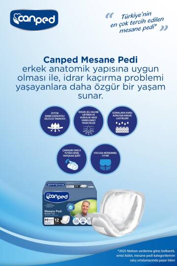 Canped Mesane Pedi Erkek M-Medium Beden 48 Adet - 2