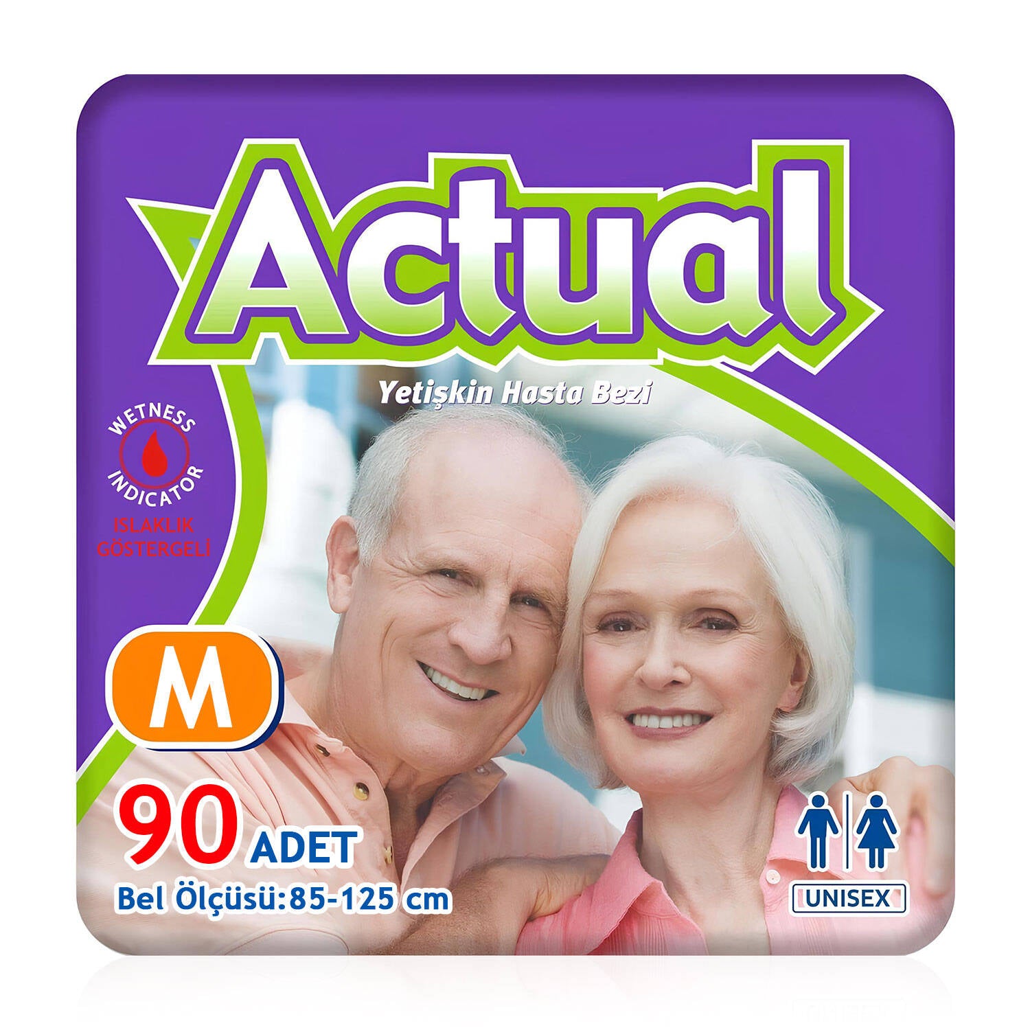 Actual Bel Bantlı Hasta Bezi M-Medium Beden 90 Adet
