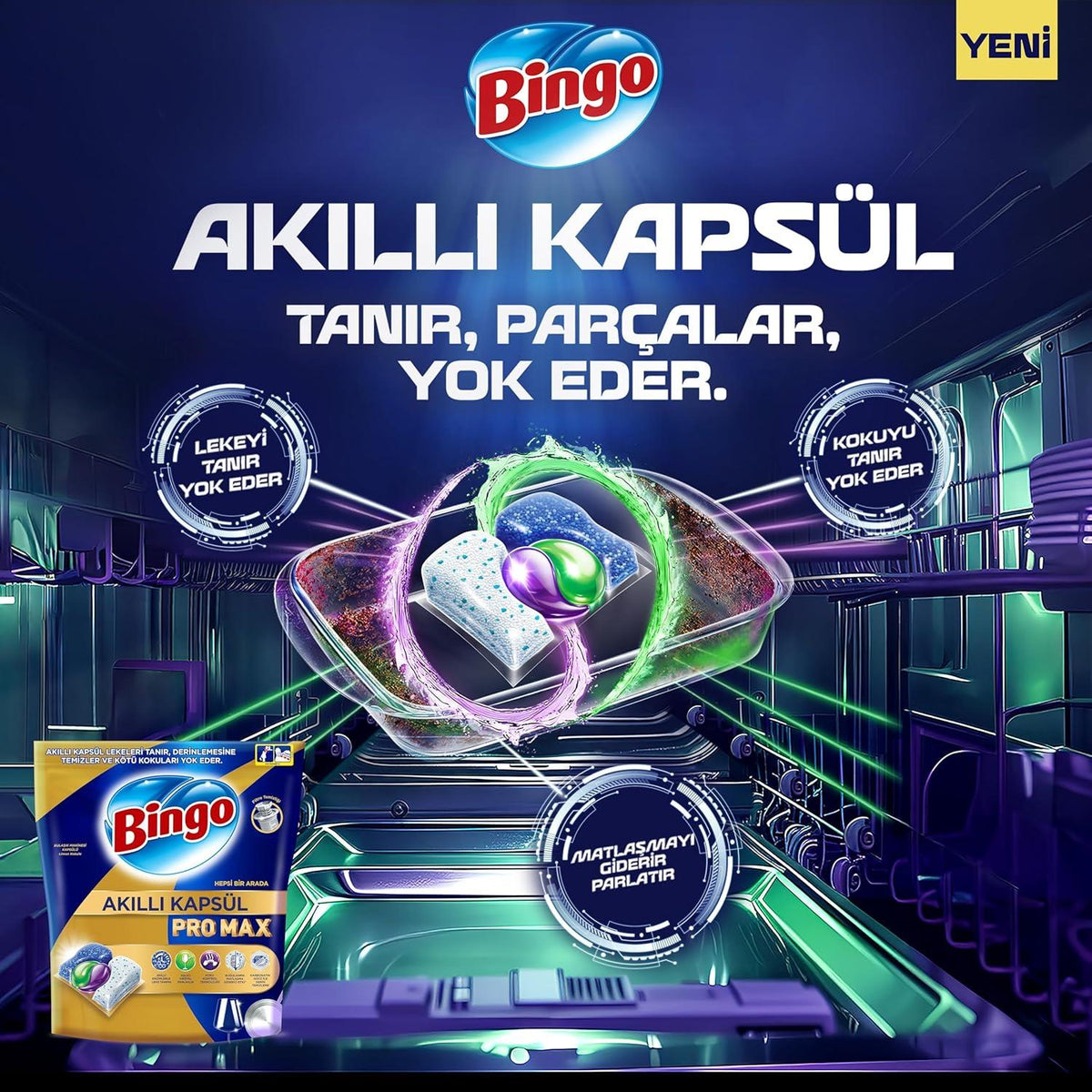 Bingo Akıllı Kapsül Pro Bulaşık Makinesi Tableti 80'li
