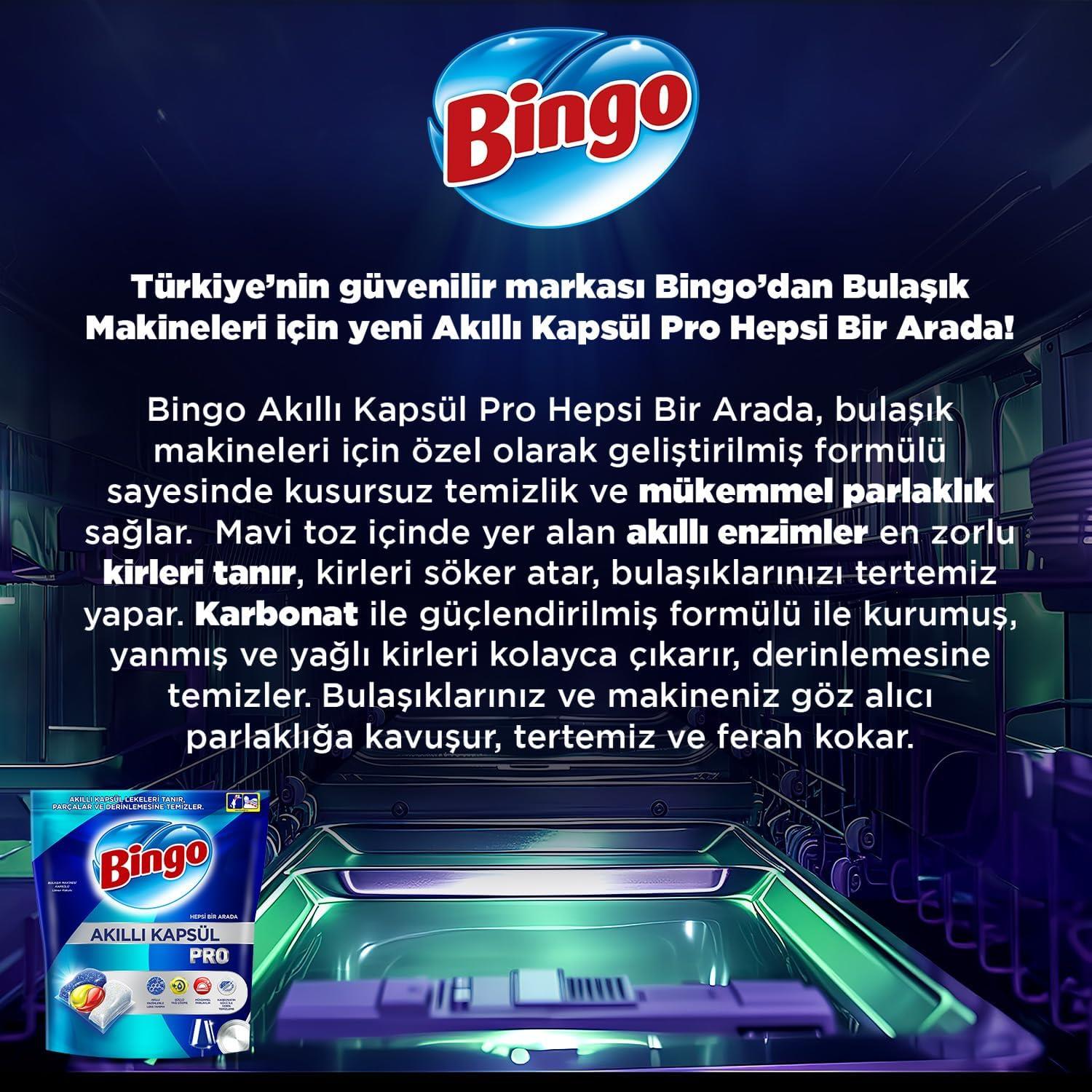 Bingo Akıllı Kapsül Pro Bulaşık Makinesi Tableti 80'li