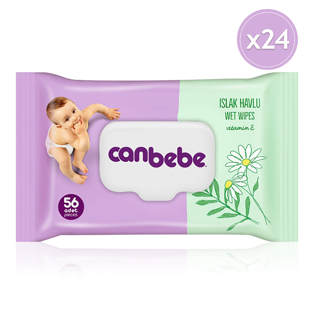 Canbebe Islak Bebek Havlusu 24 Paket 1344 Yaprak