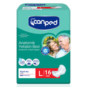 Canped Anatomik Hasta Bezi L-Large Beden 16 Adet
