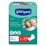 Canped Anatomik Hasta Bezi L-Large Beden 24 Adet