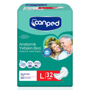 Canped Anatomik Hasta Bezi L-Large Beden 32 Adet