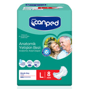 Canped Anatomik Hasta Bezi L-Large Beden 8 Adet
