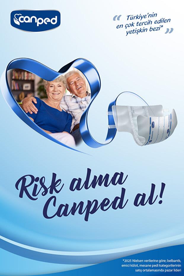 Canped Belbantlı Tekstil Yüzey Hasta Bezi L-Large Beden 30 Adet