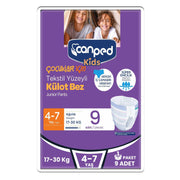 Canped Kids Pants Çocuklar İçin Tekstil Yüzeyli Külot Bez 4-7 Yaş 9 adet
