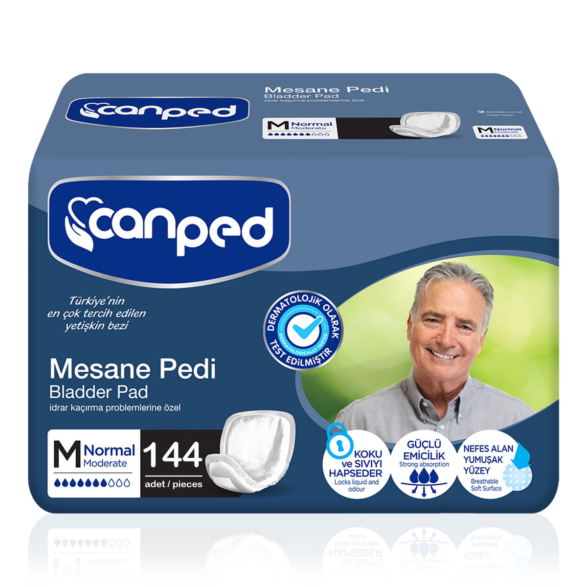 Canped Mesane Pedi Erkek M-Medium Beden 144 Adet