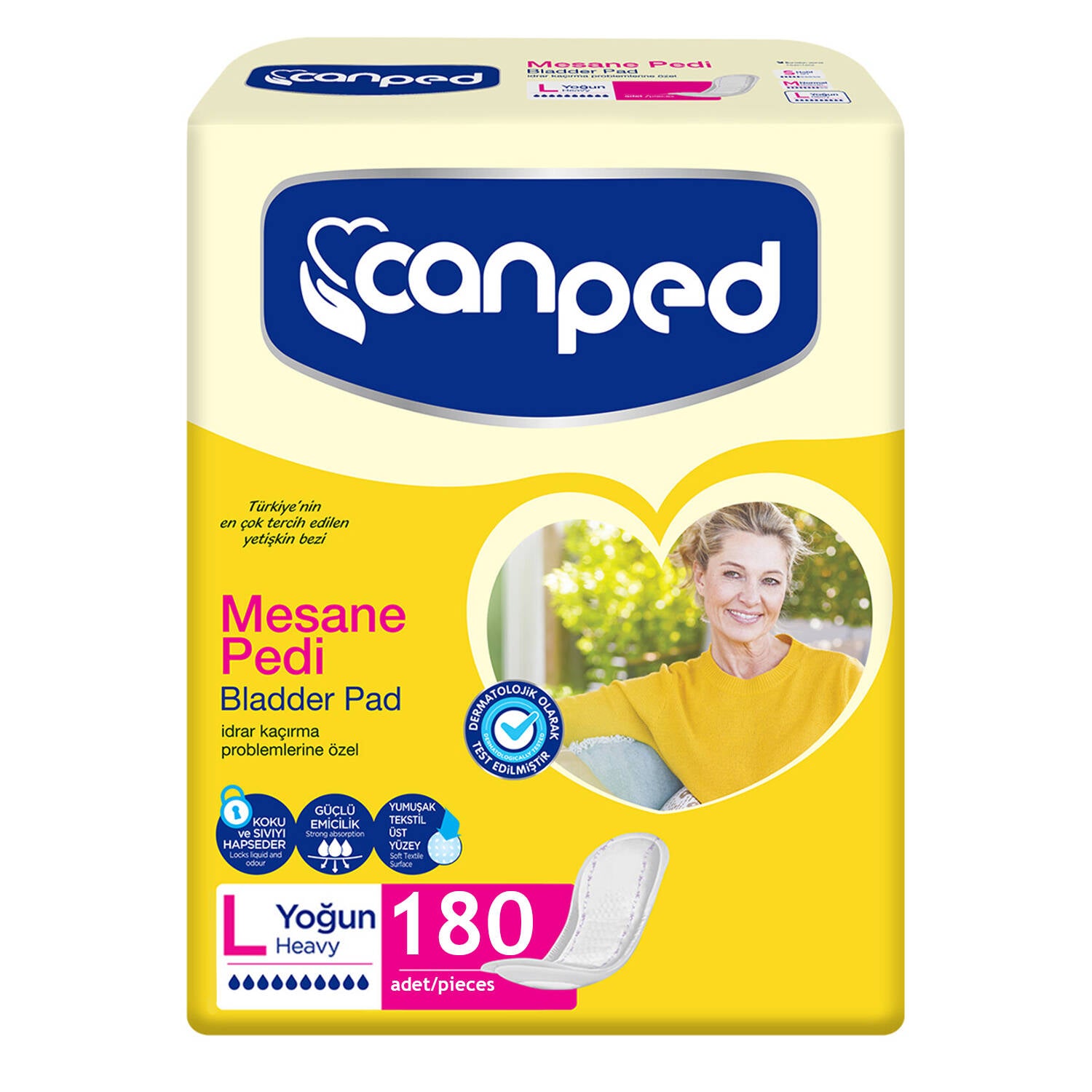 Canped Mesane Pedi Yoğun L-Large Beden 180 Adet