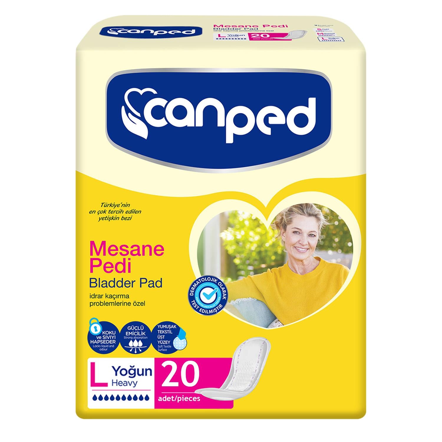 Canped Mesane Pedi Yoğun L-Large Beden 20 Adet