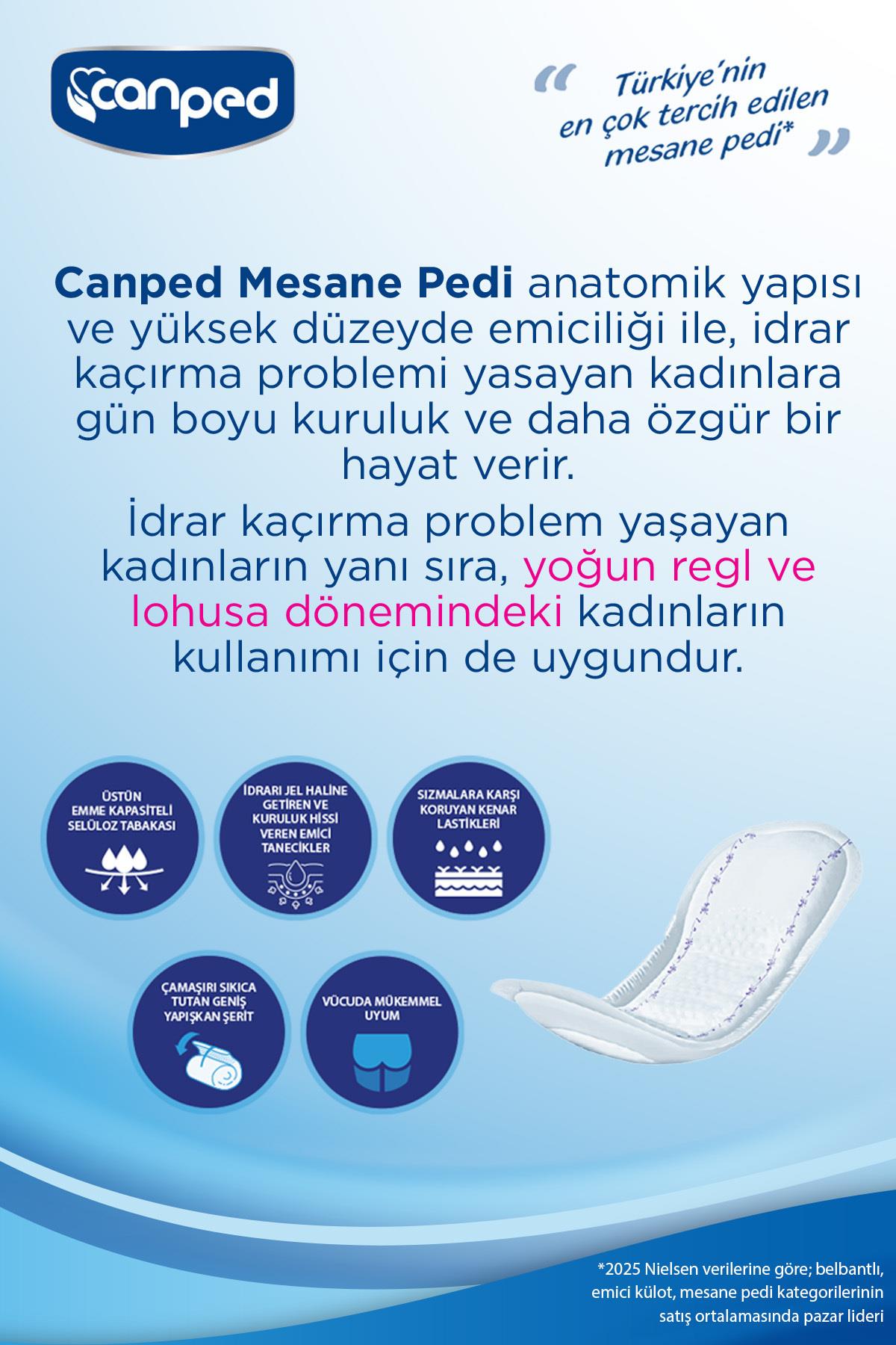Canped Mesane Pedi Yoğun L-Large Beden 20 Adet