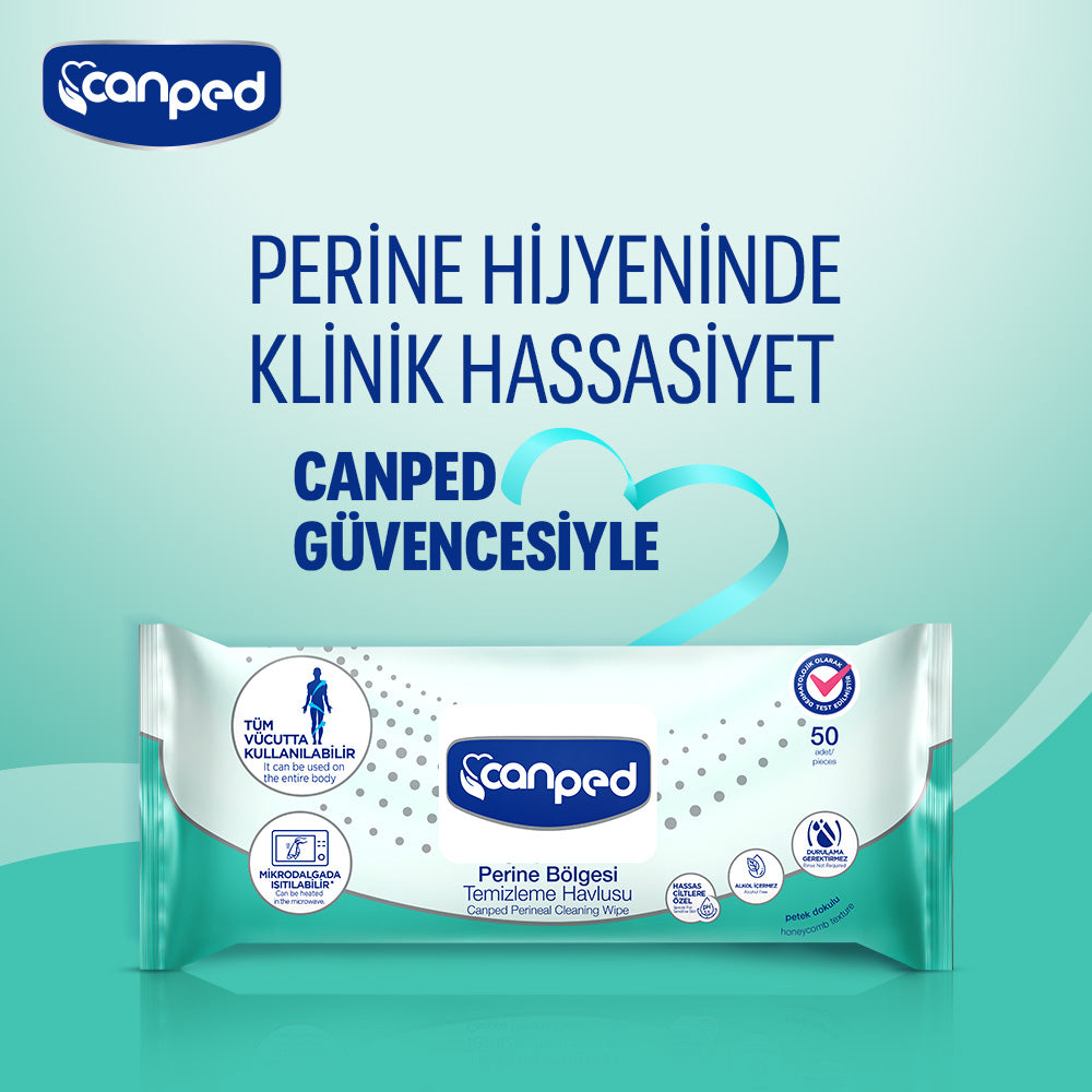 Canped Perine ve Vücut Temizleme Havlusu 600 Adet 12 Paket