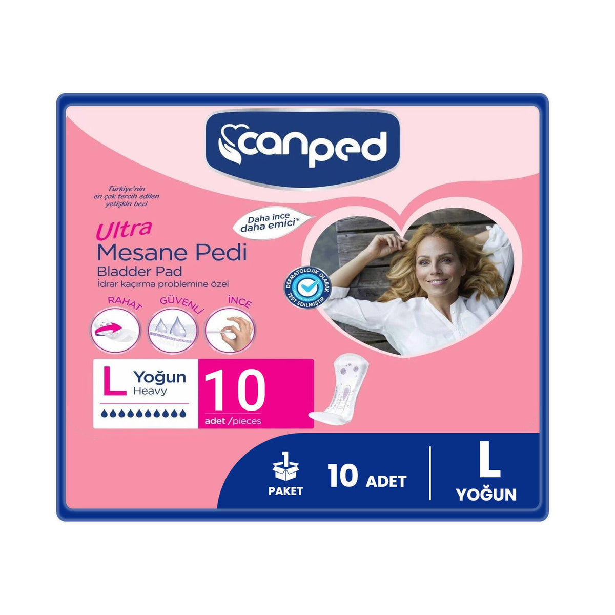 Canped Ultra Mesane Pedi Yoğun L-Large Beden 10 Adet