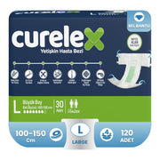 Curelex Belbantlı Hasta Bezi L-Large Beden 120 Adet