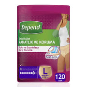 Depend Emici Külot Bayan L-Large Beden 120 Adet