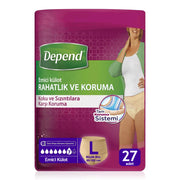 Depend Emici Külot Bayan Lohusa Pedi L-Large Beden 27 Adet