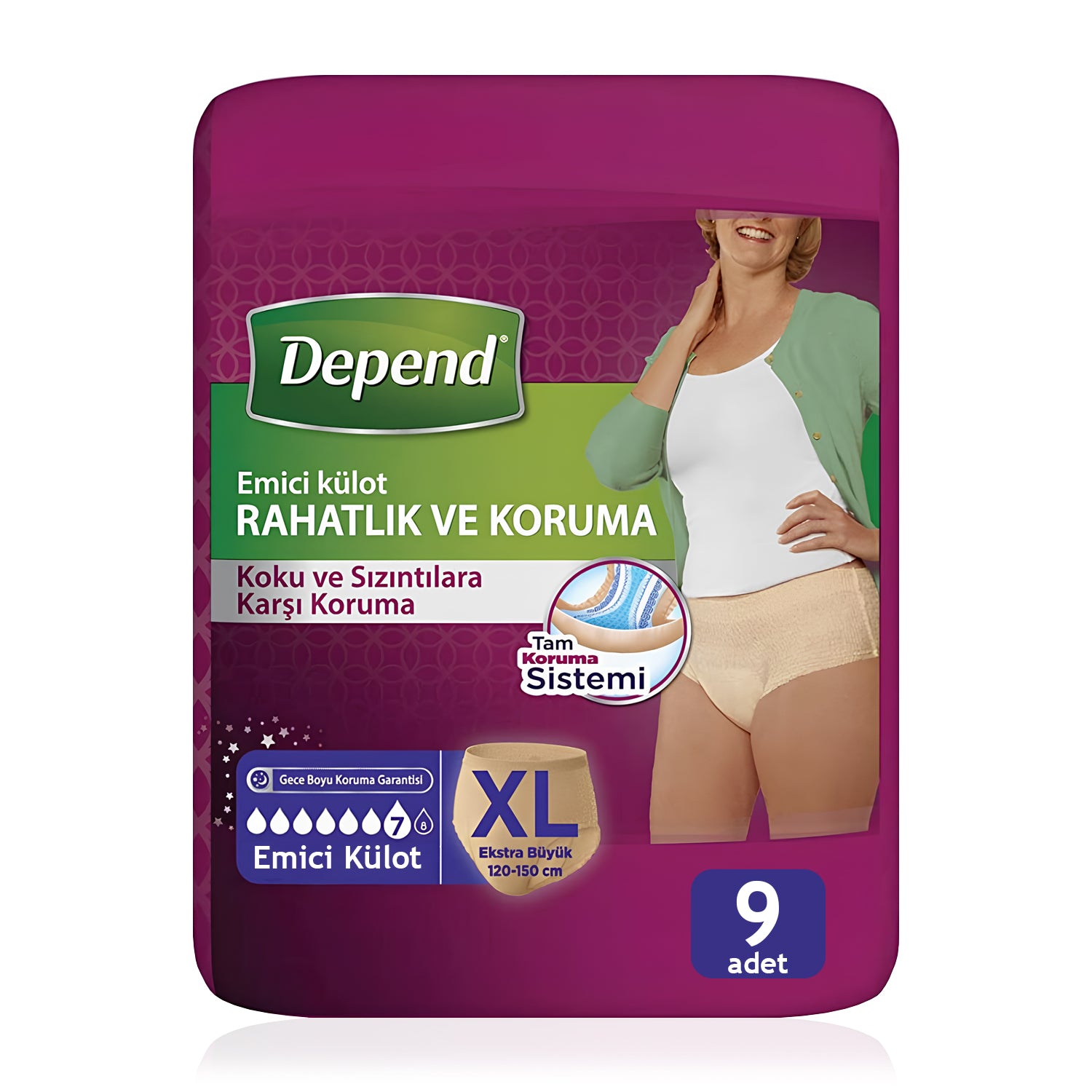 Depend Emici Külot Bayan Lohusa Pedi XL-Extra Large Beden 54 Adet