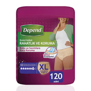 Depend Emici Külot Bayan XL-Extra Large Beden 120 Adet