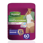 Depend Emici Külot Bayan XL-Extra Large Beden 60 Adet