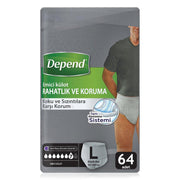 Depend Emici Külot Erkek L-Large Beden 64 Adet