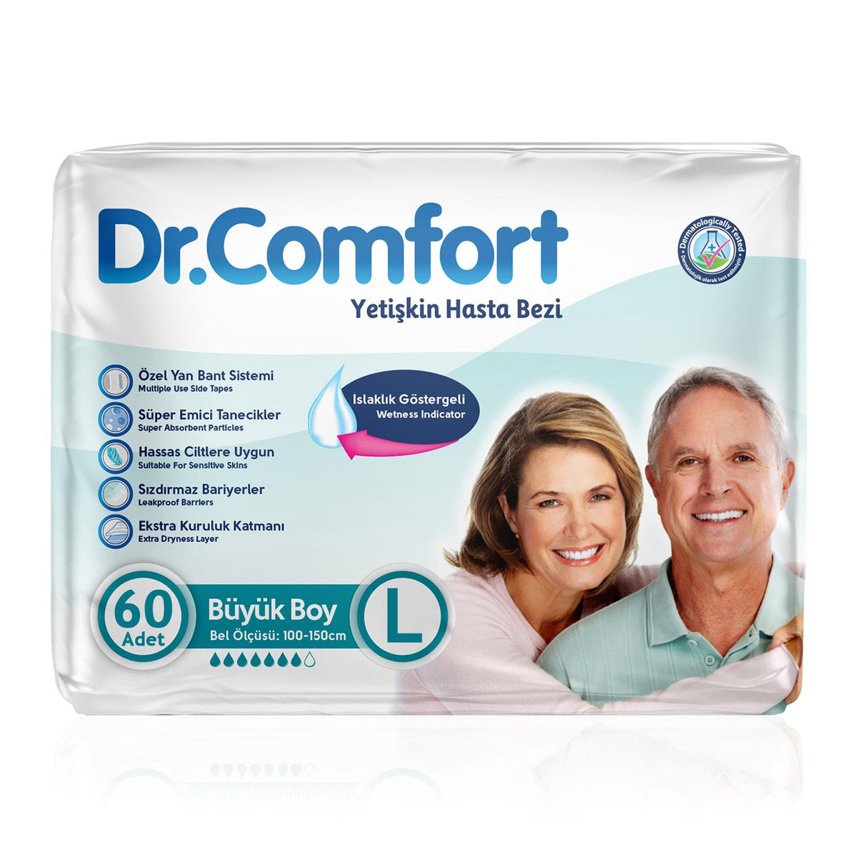 Dr. Comfort Belbantlı Hasta Bezi L-Large Beden 60 Adet