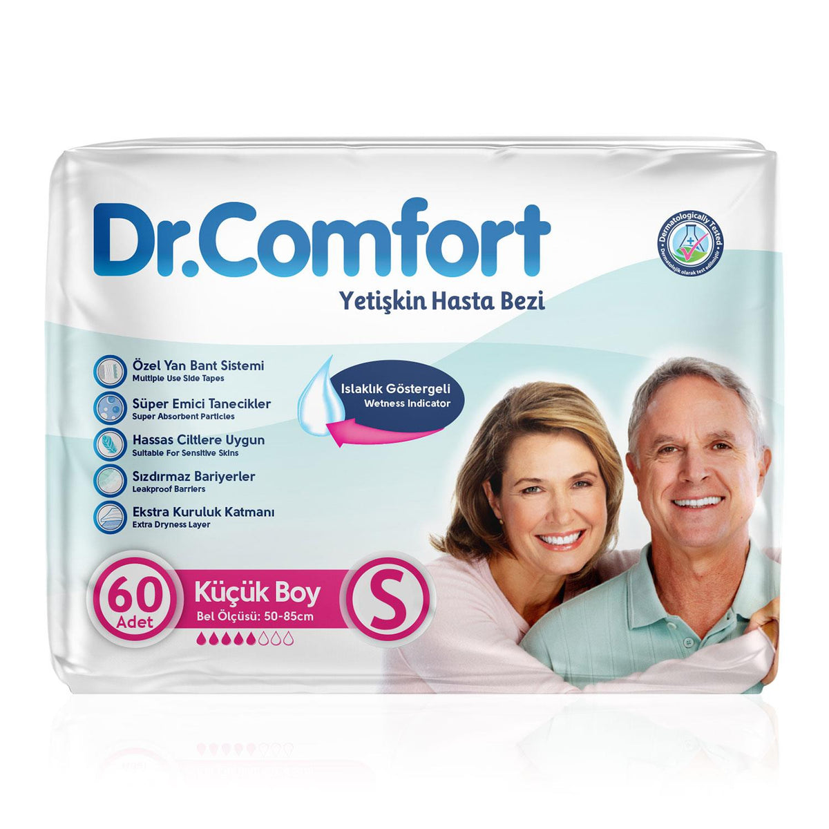 Dr. Comfort Belbantlı Hasta Bezi S-Small Beden 60 Adet