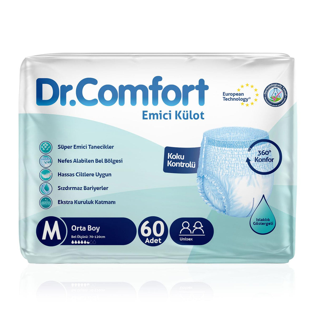Dr. Comfort Emici Külot M-Medium Beden 60 Adet