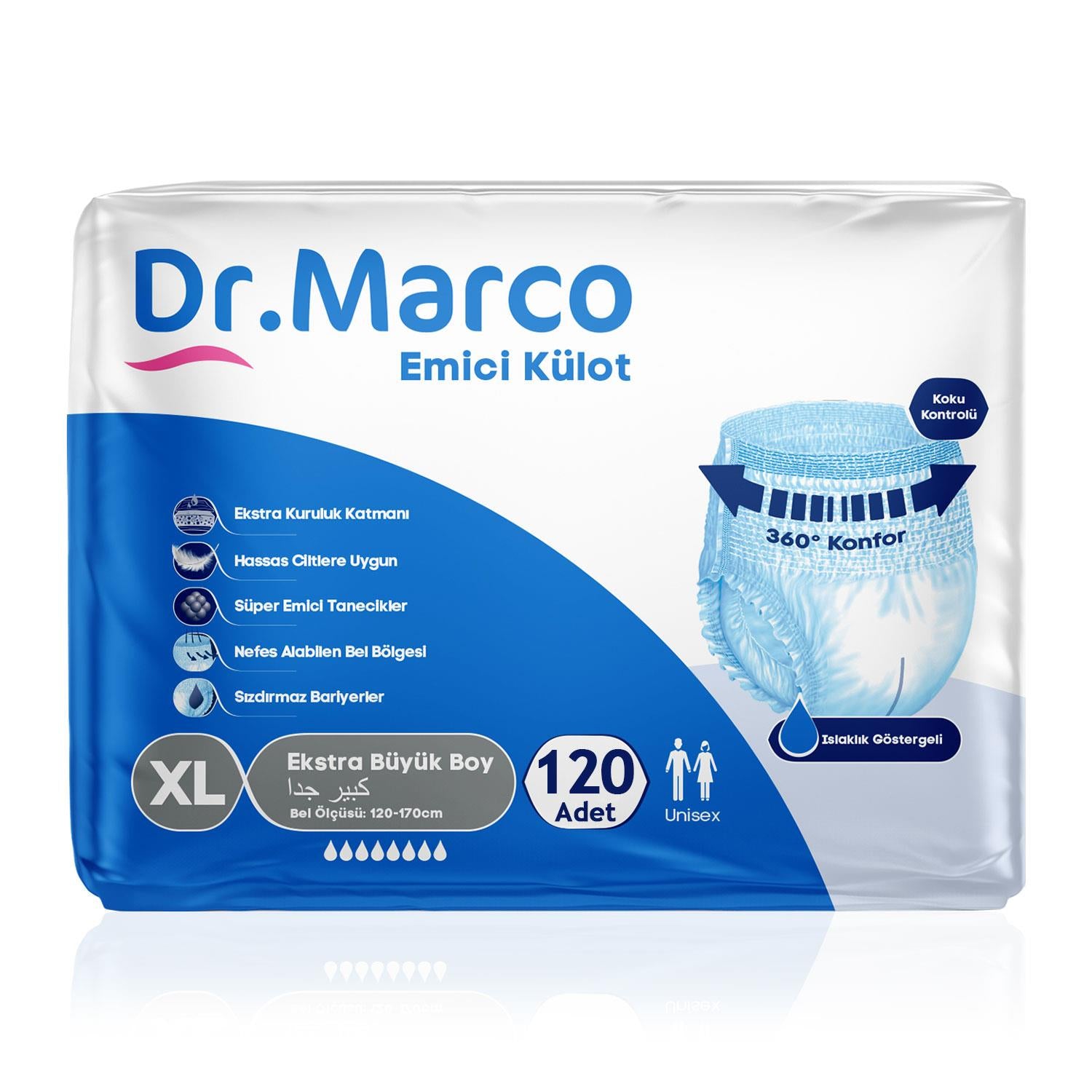 Dr. Marco Emici Külot XL-Extra Large Beden 120 Adet
