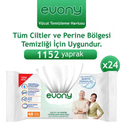 Evony Perine ve Vücut Temizleme Havlusu 1152 Adet