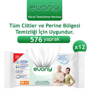 Evony Perine ve Vücut Temizleme Havlusu 576 Adet