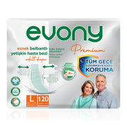 Evony Premium Belbantlı Hasta Bezi L-Large Beden 120 Adet