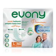 Evony Premium Belbantlı Hasta Bezi L-Large Beden 60 Adet