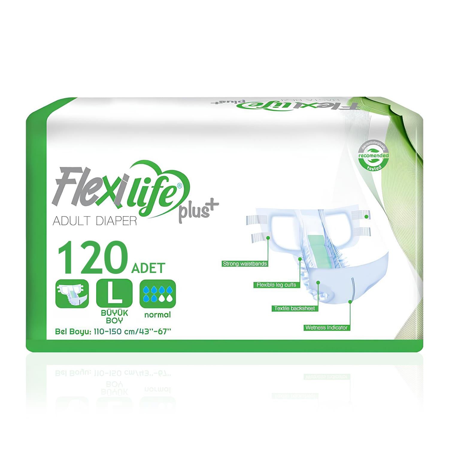 Flexi Life Belbantlı Hasta Bezi L-Large Beden 120 Adet