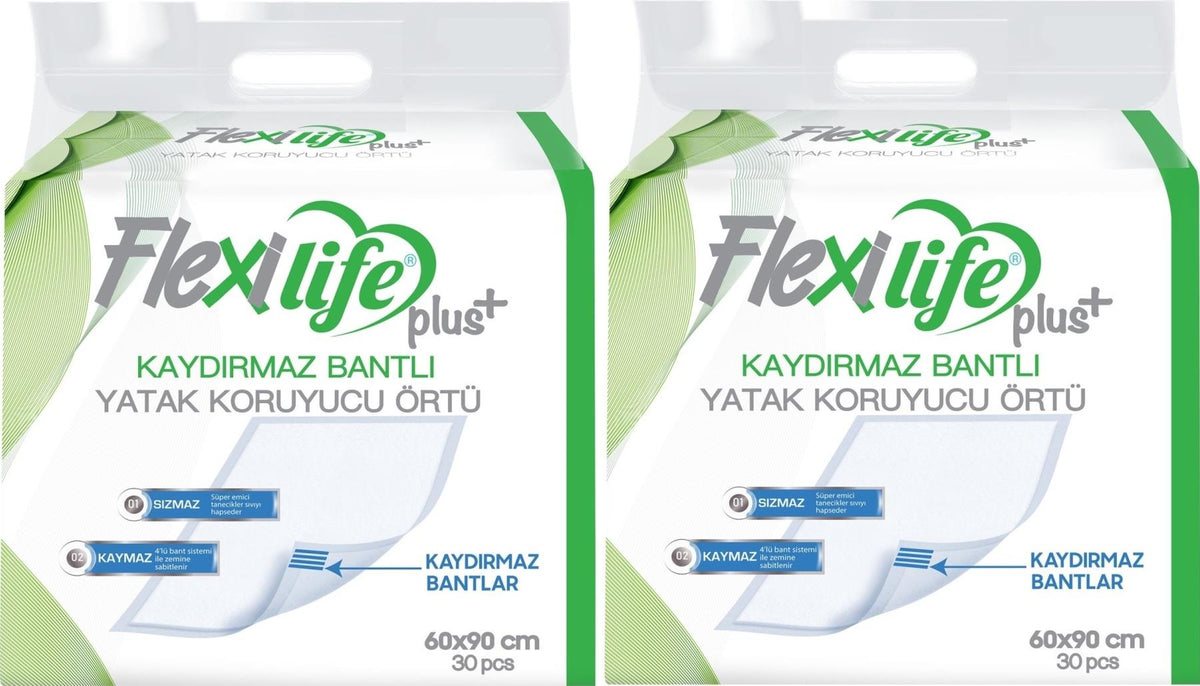 Flexi Life Plus Bantlı Yatak Koruyucu Örtü 60x90 Cm 60 Adet