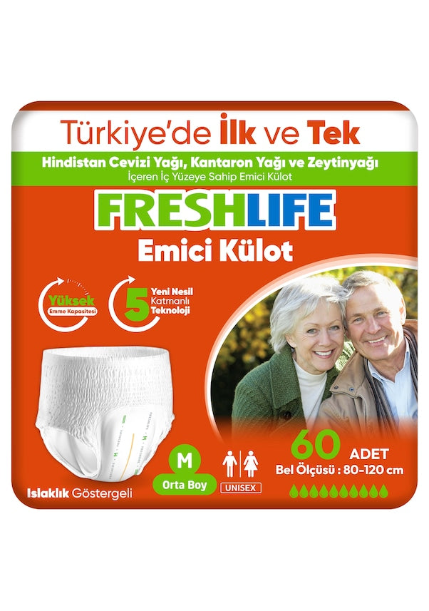 Freshlife Emici Külot M-Medium Beden 60 Adet