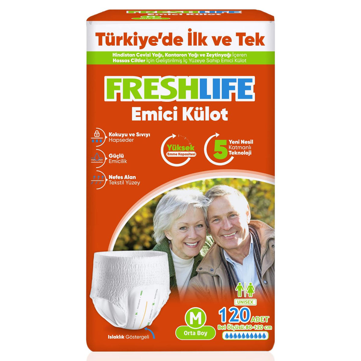 Freshlife Emici Külot M-Medium Beden 120 Adet