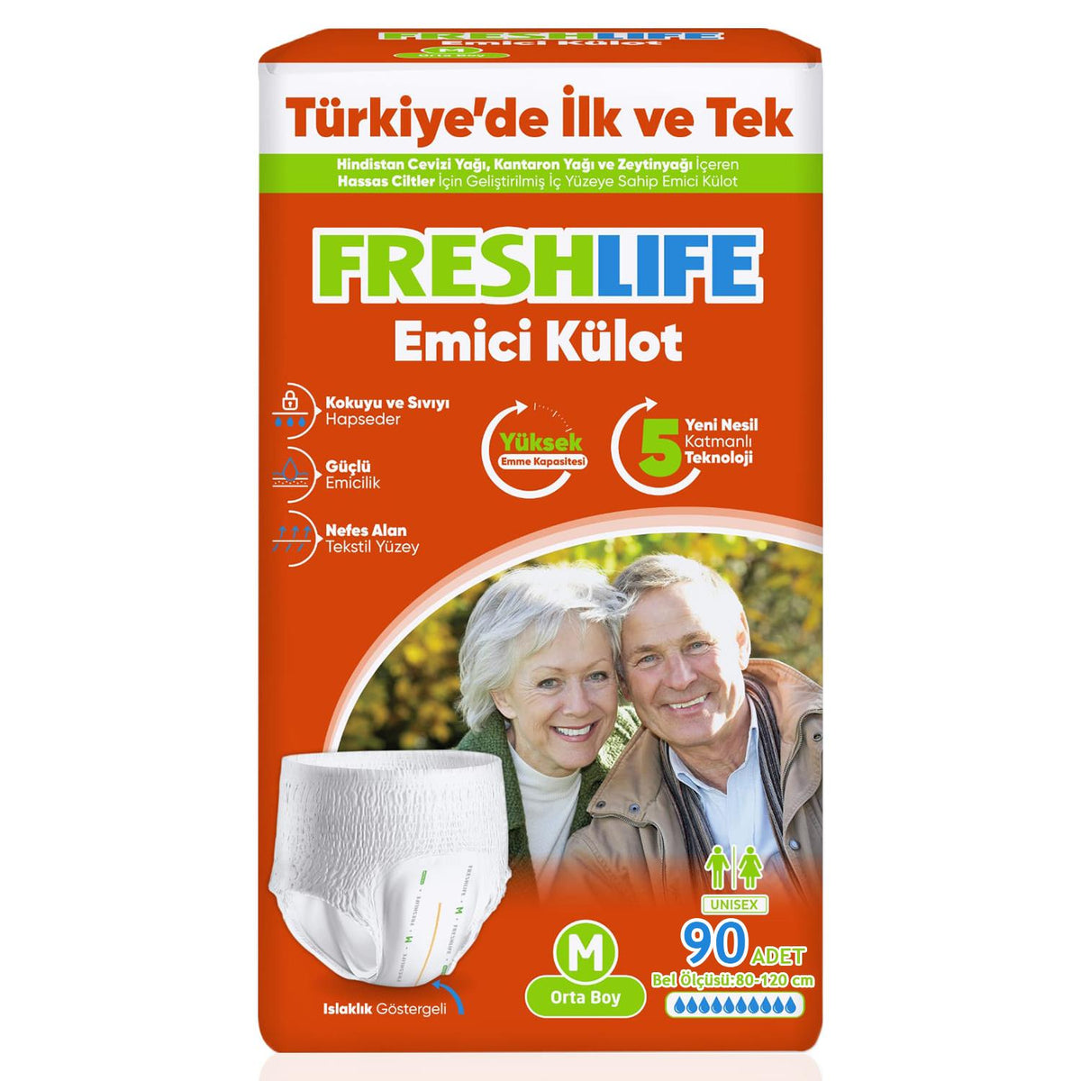 Freshlife Emici Külot M-Medium Beden 90 Adet