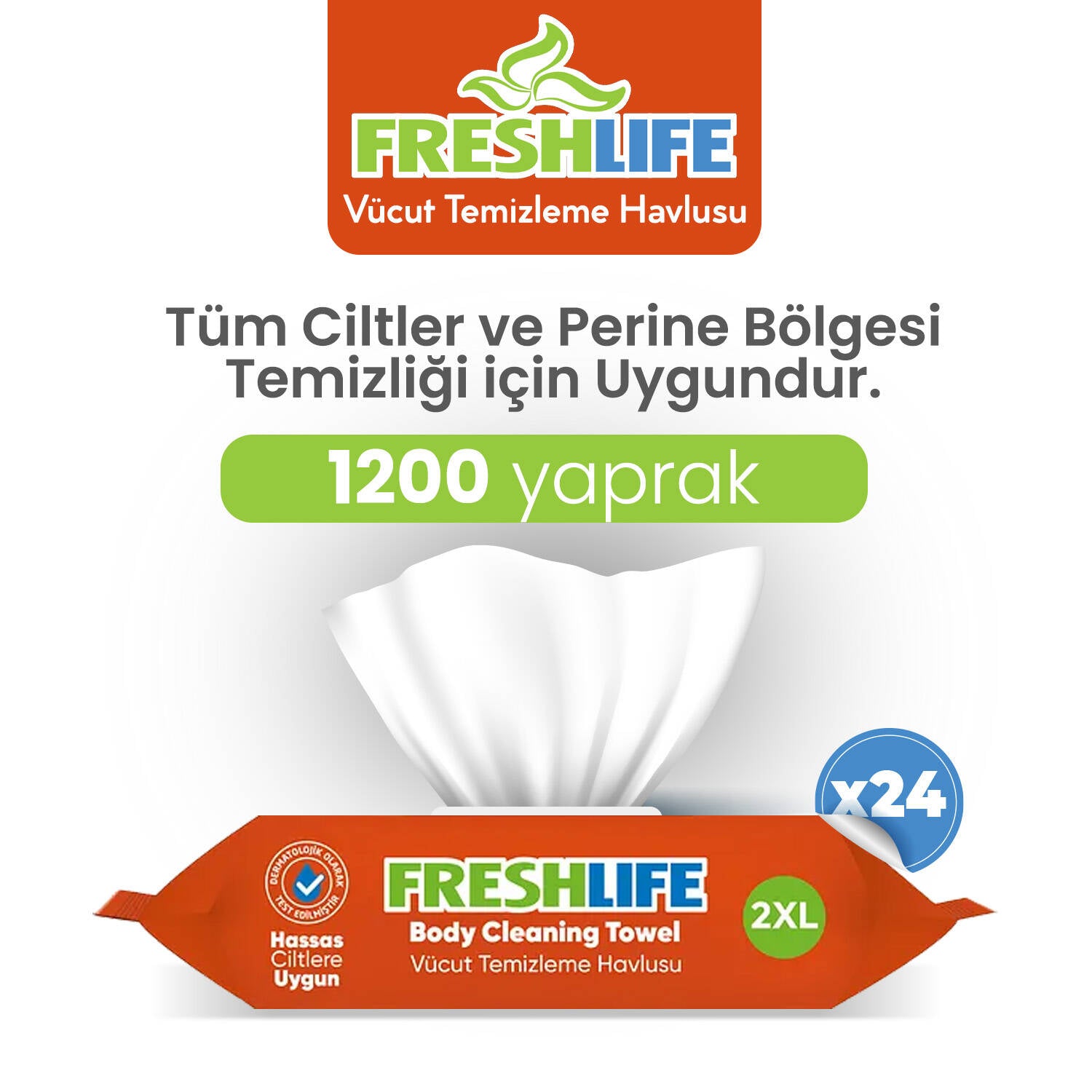 Freshlife Vücut Temizleme Havlusu 1200 Adet