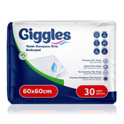 Giggles Bebek Bakım Örtüsü 60x60 Cm 30 Adet