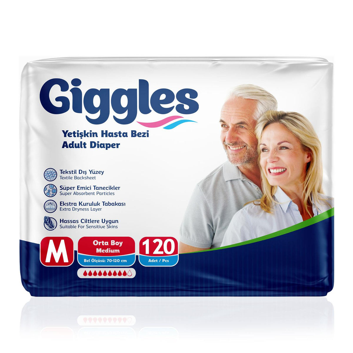 Giggles Belbantlı Hasta Bezi M-Medium Beden 120 Adet