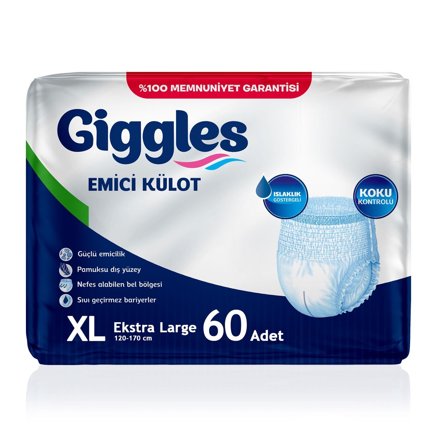 Giggles Emici Külot XL-Extra Large Beden 60 Adet