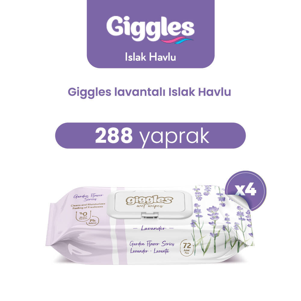 Giggles Islak Havlu Lavanta 288 Adet