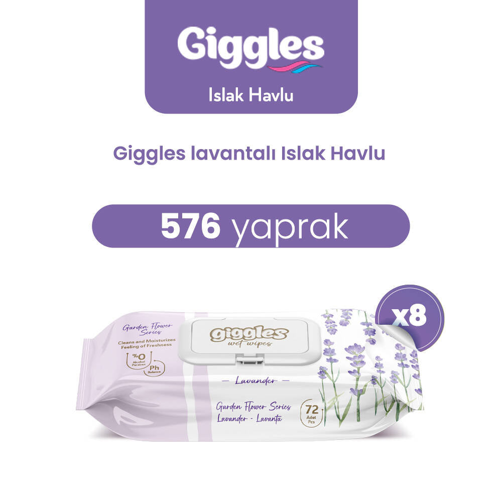 Giggles Islak Havlu Lavanta 576 Adet