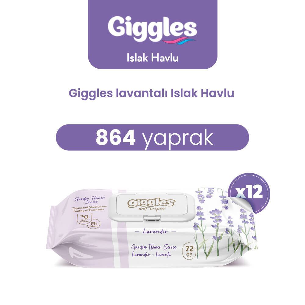 Giggles Islak Havlu Lavanta 864 Adet