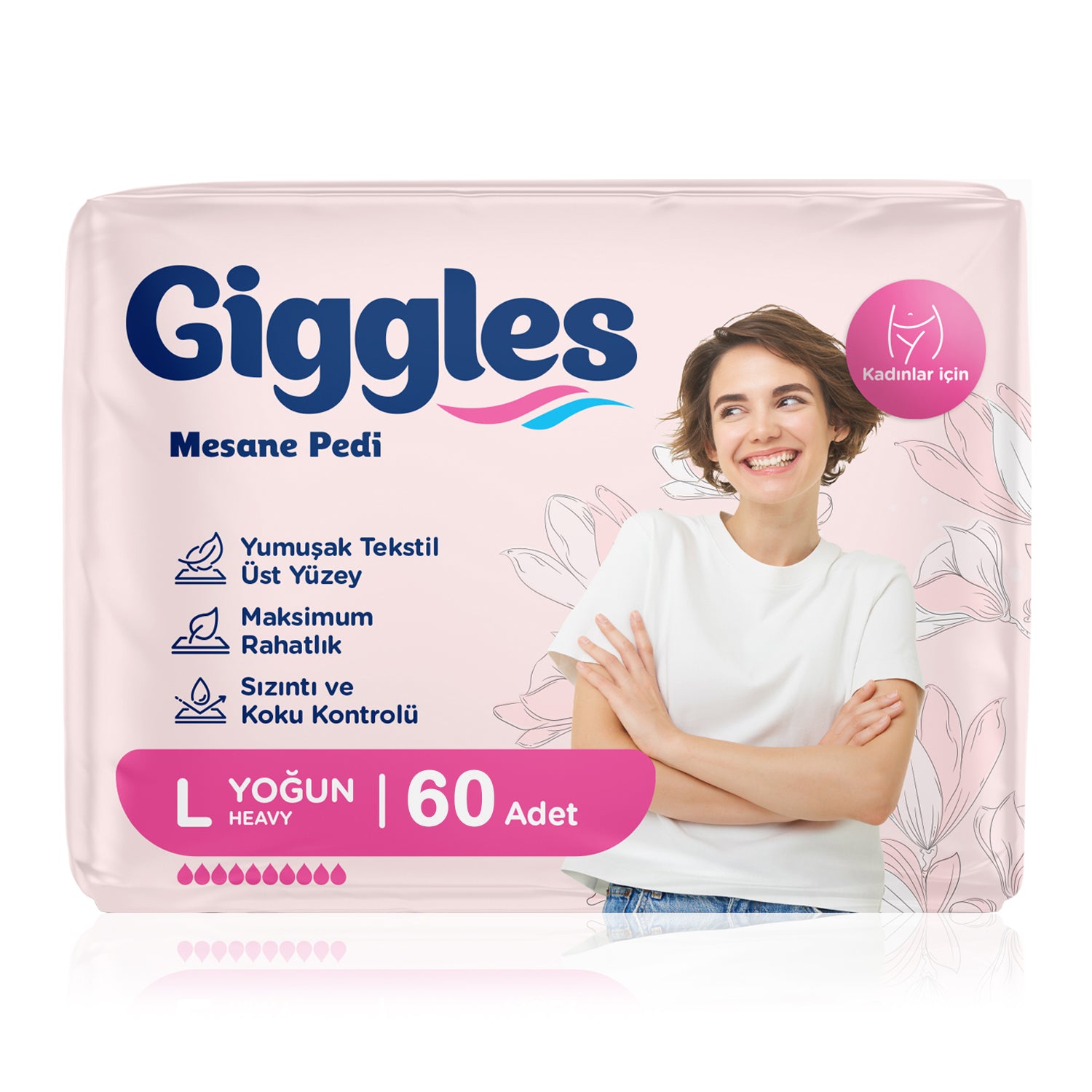 Giggles Kadın Mesane Pedi L-Large Beden 60 Adet