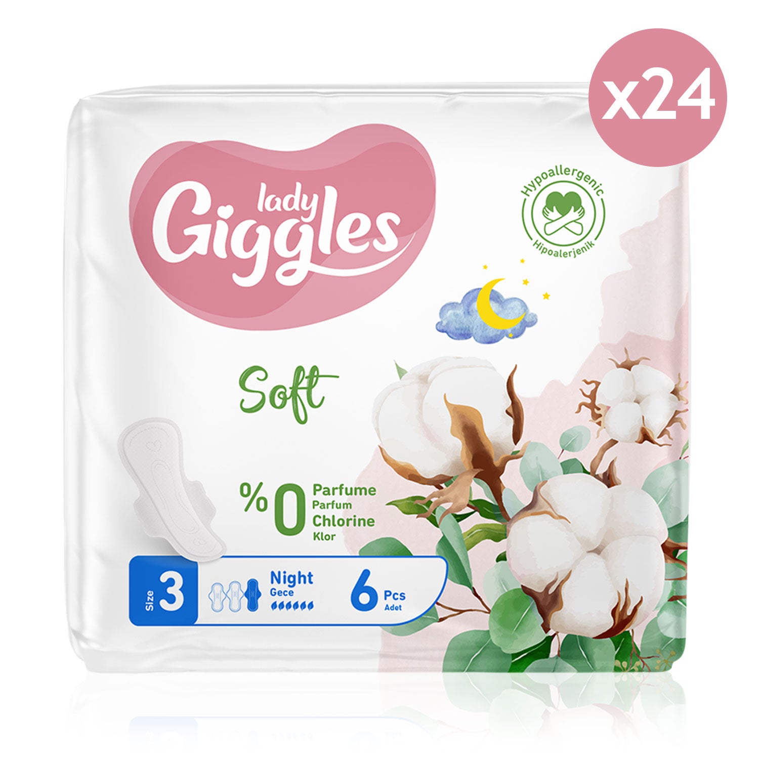 Giggles Lady Soft Hijyenik Ped Gece 144 Adet